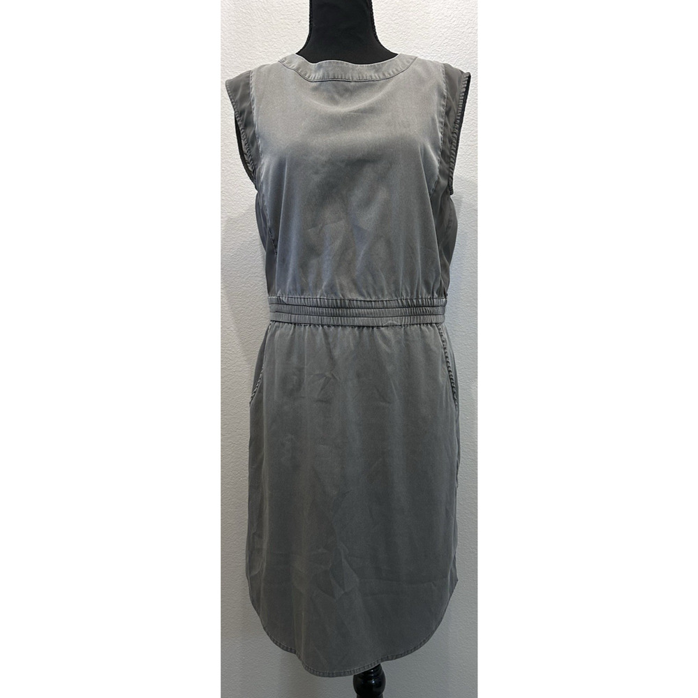 OBJECT Collectors Item Gray Fit Flare Pocket Midi Dress Size 6
